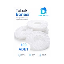 Lastikli Tabak Bonesi Şeffaf Elastik Yiyecek Koruma Örtüsü Tabak Kapatma Bonesi 100 Adet