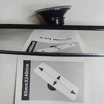 Carub Oto Vantuzlu Iç Dikiz Aynası Iç Ilave Ayna 60mmx240mm (br02