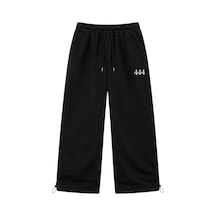 Zaee 444 Nakışlı Ayarlanabilir Paça Baggy Eşofman Altı Siyah