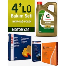Bosch Opel Astra J 1.4 Turbo Filtre Bakım Seti-castrol Edge 5w30 4lt 2010-2018 4 Lü