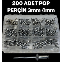 200 ADET 3 MM 4 MM POP PERÇİN SETİ