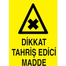 Dikkat Thriş Edici Madde Uyarı Tabelası - 35x50 Foreks - Tm21