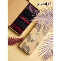 Nosko Uzun Çoraplar 5 Çift 13592441 Kırmızı