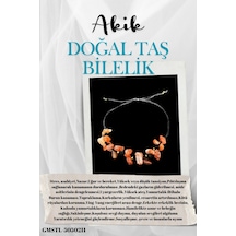 Gümüştel El Sanatları Sertifikalı Doğal Taş Akik Bileklik Özel Tasarım El Yapımı Asansör Kilit Sistemi Çok Renkli
