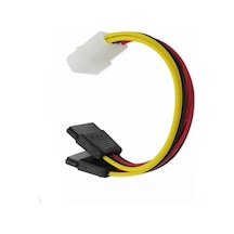 Koodmax 5 Adet Sata Power Kablosu 2 Li 15cm Çoklayıcı Güçlendirilmiş Bakır Kablo