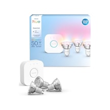 Philips Hue Essential 3'lü Gu10 Spot Başlangıç Seti 345 Lumen - 15.000 Saat Ampul Kullanım Ömrü Enerji Sınıfı F