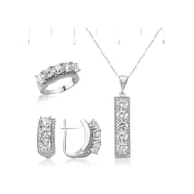 Gümüş 5 Taş Kadın Set (77924081)