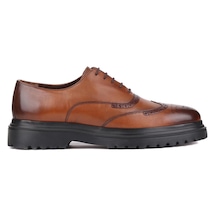 Shoetyle - Taba Deri Bağcıklı Erkek Klasik Ayakkabı 250-400-731-taba