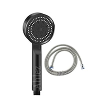 Ahlez Maxima Turbo Fan 5 Fonksiyon Duş Başlığı Duş Hortumu Siyah