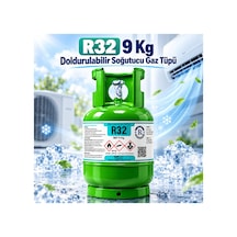 Soğutucu Gaz T-gaz R32 9 Kg Doldurulabilir Tüpü Yeşil
