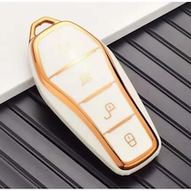 Gma Keys Byd Atto 3 Ve Seal U Smart Nano Anahtar Koruma Kılıfı Beyaz Gold Renk