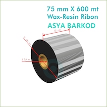 75 Mm X 600 Mt Wax Resin Ribon