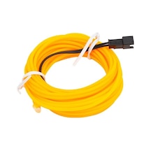 5 Metre 5 Volt Usb Adaptörlü Neon Sarı İp Aydınlatma Pm-6081 Adaptor Sec-Kumanda-Metraj Seç Yok-Kumanda-Yok