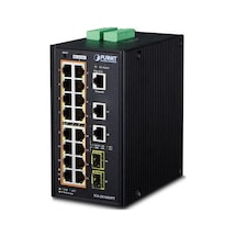 Planet Pl-ıgs-20160hpt 16 Port Gigabit Poe+ 2 Port Gigabit 2 Port Sfp 320w Poe Endüstriyel Switch
