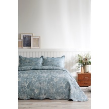 Flor Espiral Çift Kişilik Yatak Örtüsü 250x260 Cm Mavi