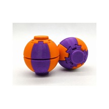 Alvera Press Küresi 3d Baskı Dönüşen Mekanik Fidget Stres Oyuncağı-mor-turuncu