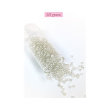 Dökme Cam Kum Boncuk 8/0 3 Mm - 60 Gram - Şeffaf Gümüş - Bnc201