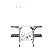 Funky Chaırs Portatif Katlanabilir Alüminyum Kamp Mutfak Standı Gri