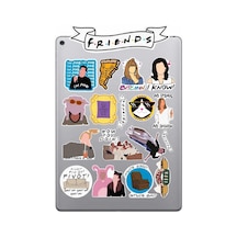 Ms Major Selection Friends Dizi Temalı Bilgisayar Laptop Defter Tablet Valiz Sticker Seti Abanoz