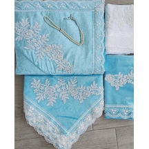 Lamazihome Kadife Seccade Takımı 5 Parça Çeyizlik Bohça Takımı (446466083)