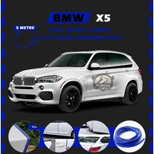 Bmw X5 Oto Araç Kapı Koruma Fitili 5 Metre Parlak Mavi Renk