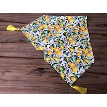 Vintage Limonlar Desenli Runner Çok Renkli