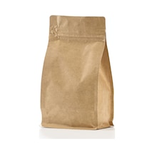 Flat Bottom Kraft Alüminyum Önden Kilitli Ambalaj 11,5 X 21,5 + 4 Cm. 250 Gr. - 1000 Adet