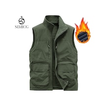 Erkekler İçin Çift Taraflı Polar Yelek Yeşil Erkekler İçin Çift Taraflı Polar Yelek Yeşil