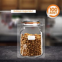 Klips Desenli Kavanoz Görünümlü Saklama Poşeti 15x22 Cm - 700 Ml 100 Adet Şeffaf