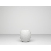 Nuano Consept Lina Serisi Yuvarlak Saksı Beyaz 40x40