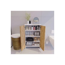 Banyo Düzenleyici Mutfak Rafı Banyo Dolabı Çok Amaçlı Dolap 5 Katlı Mutfak Düzenleyici Banyo Çam