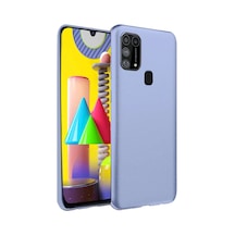 Samsung Galaxy Uyumlu M31 Kılıf Nano İçi Kadife Silikon - Lila Diğer
