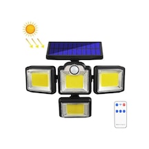 Cbtx Bahçe Aydınlatma Tg-ty085 Uzaktan Kumandalı Vücut Algılamalı Güneş Enerjili 4 Kafalı Dö Duvar Lambası Dış Bahçe Ayd. 52785560