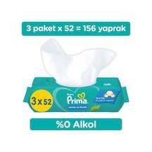 Prima Temiz Ve Ferah Islak Mendil 3 Paket 156 Yaprak Islak Mendil