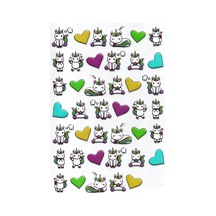 Sticker Kabartmalı A4 Boyutunda Stiker Defter, Planlayıcı Etiket- Lim221 - Unicorn Kalp