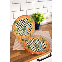 Miss Betty Paradise Emaye Servis Tabağı 2'li 30 CM