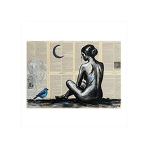 Gazete Okuyan Kadın Art Mdf Tablo