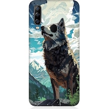 General Mobile Gm 20 Pro Uyumlu Fantastik Bulutlar Ve Kurt Desenli Silikon Kılıf