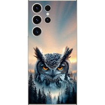 Samsung Galaxy S23 Ultra Uyumlu Şeffaf Kılıf Baykuş Tasarımlı