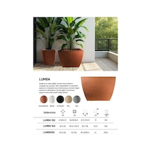 Bostann Dekoratif Saksı - Lumen 150 - 300l - Kahverengi