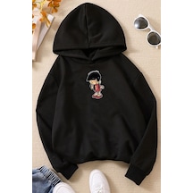 Uyguntarz Çocuk Chen Baskılı Sweatshirt Siyah