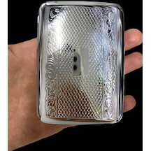 Metal Sigara Tabakası Gümüş Renk 109229