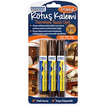 3pcs Mobilya Rötuş Kalem Set Açık - Orta - Koyu Kahverengi 5286