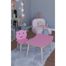 Twiti Yaz Sil Yüzey Çocuk Masa Sandalye Takımı 1 Aktivite Oyun Masası 1 Sandalye - Pembe