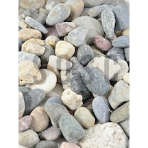 Sosc Doğal Nazilli Dere Çakıl Taşı, Tamburlanmış Dekoratif Taş, Renkli Dolamit, 2-4 Cm, 1 Kg, Saksı Dibi, Akvar Diğer