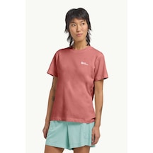 Jack Wolfskin Essentıal T W Kırmızı Kadın Kısa Kol T-shirt Kirmizi