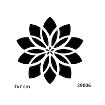 Airbrush Tattoo Mandala Modeli Sırt Stencil Süsleme Ve Boyama Kalıbı