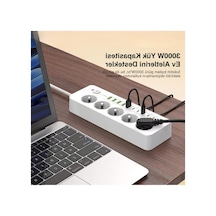 Isıya Dayanıklı 5'li Grup Priz, 5xusb Ve 5xtype-c Çıkışlı, 4 M Kablo