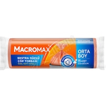 3 Adet Macromax Ekstra Güçlü Çöp Torbası Orta Boy 15'li Paket