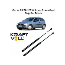 Corsa C 2001-2011 Araca Özel Sağ-sol Takım Bagaj Amortisörü